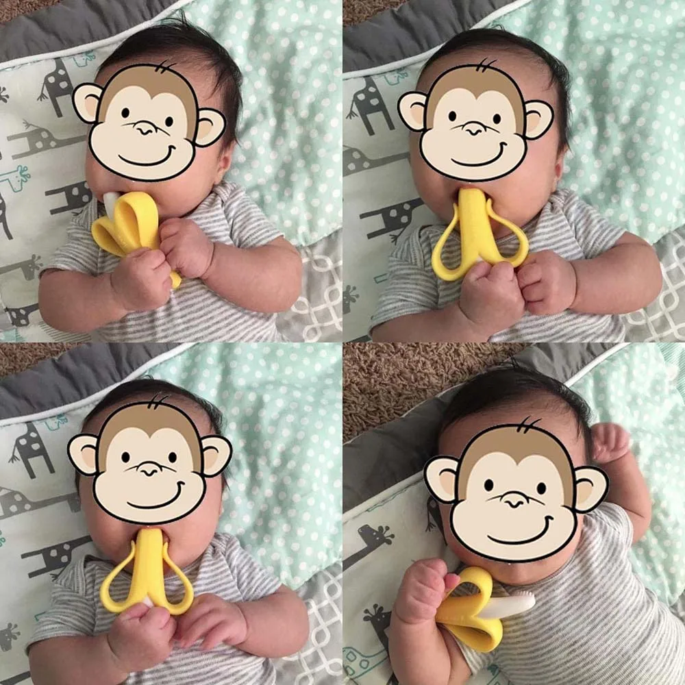 Силиконовые Банан Naissance детский прорезыватель младенческой жевание экологически подарок Baby Safe BPA бесплатно ребенка прорезывания зубов кольцо Дети Прорезыватель