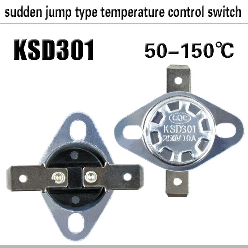 KSD301 10A 250V 50 ~ 150 градусов бакелит нормально закрытый Температура переключатель