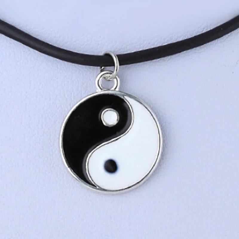 Модные ожерелья, черно-белый кулон Инь-Ян для пар, влюбленных, дружбы, ювелирные изделия унисекс, подарки