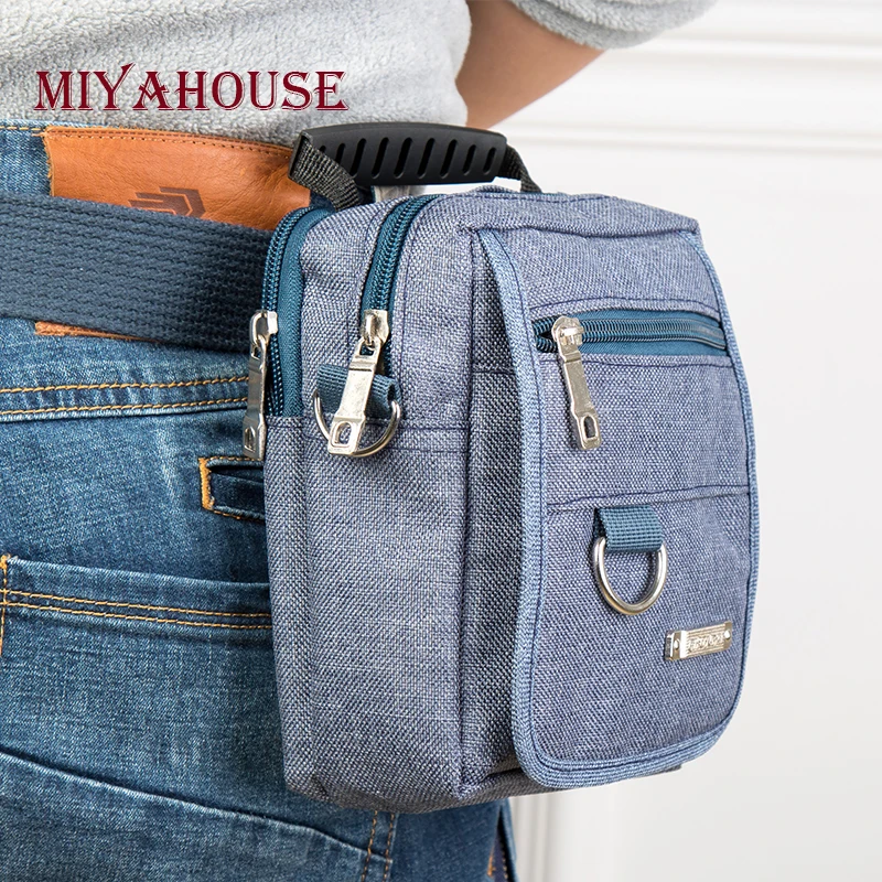 Многофункциональные холщовые поясные сумки Miyahouse для мужчин дорожная мини сумка