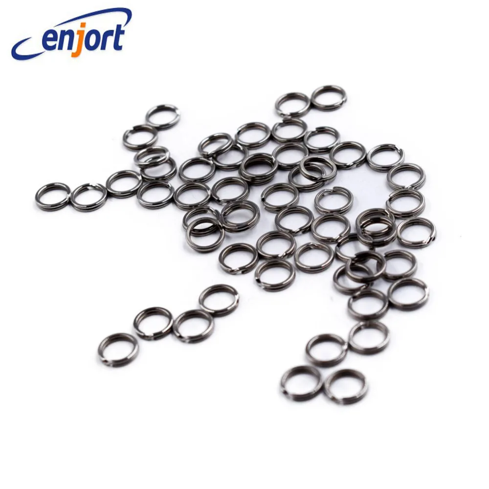 Enjort 50 шт./лот раздельные кольца из нержавеющей стали для пустых Блесен
