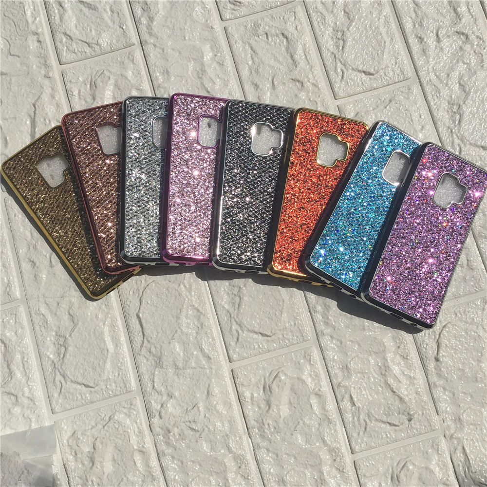 Glitter Sequins Case For Samsung Galaxy S8 S9 S6 S7 Edge Plus Note 8 A3 A5 A7 J3 J5 J7 2016 2017 plating Bling TPU Cover |