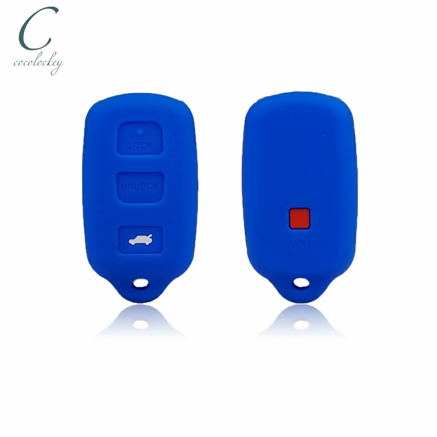Cocolockey силиконовый чехол для ключа toyota corolla camry matrix pontiac vibe 3 кнопки дистанционный