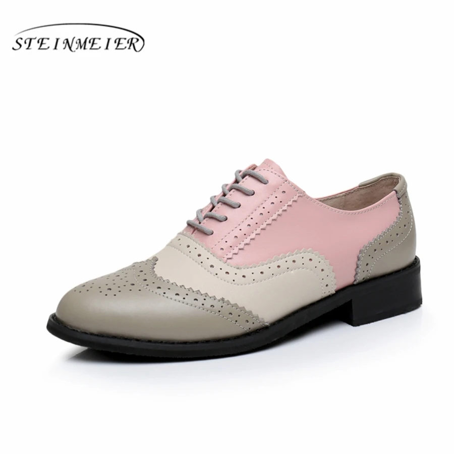 Женские оксфорды из натуральной кожи серые лоферы легкие весенние туфли 2020|flat