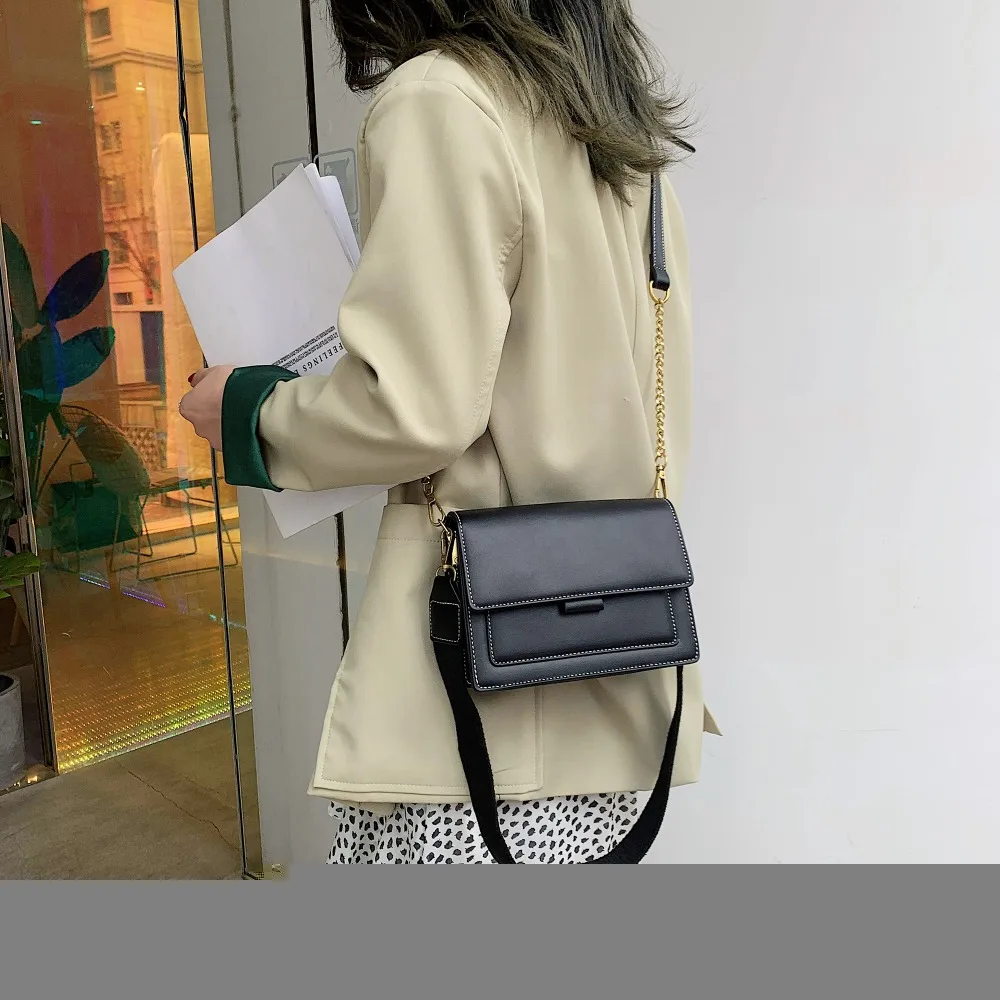 Кожаные сумки через плечо контрастного цвета для женщин 2019 сумка путешествий