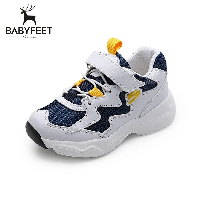 Бренд babyfeet Низкий Топ легкий удобный дышащий детская обувь Детские кроссовки для