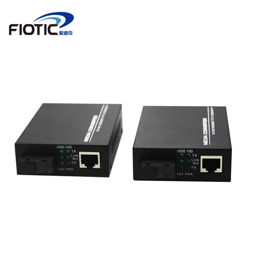 1 pair gigabit fibra optical to rj45 1000Mbps media converter  Singlemode fiber to ethernet switch Single fiber Transceiver