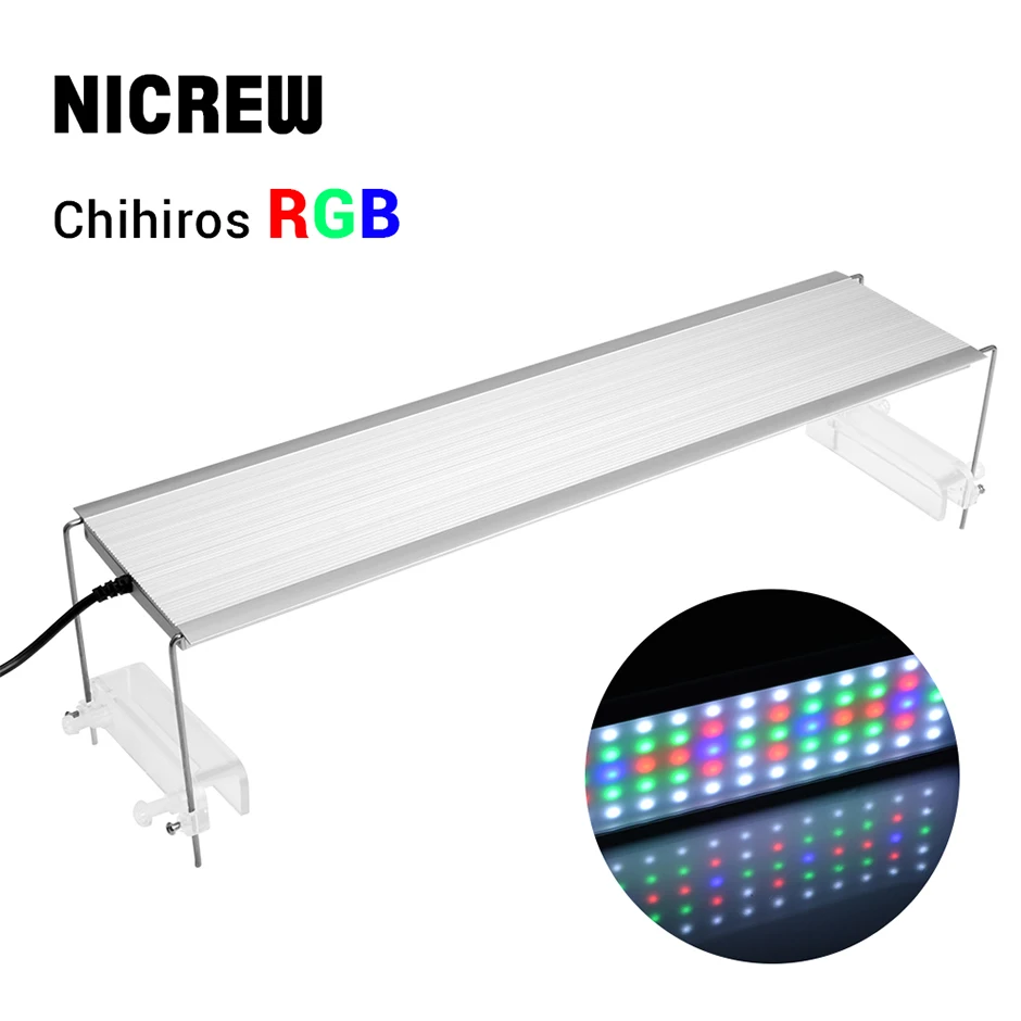 NICREW Chihiros RGB аквариум светодиодный светильник полный спектр светильник ing для водных растений яркость регулируемый костюм для 30 см до 80 см бак