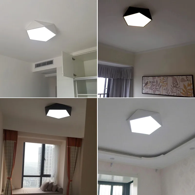 Lámpara Led de techo para sala de estar, iluminación creativa de arte geométrico para estudio, pasillo, balcón