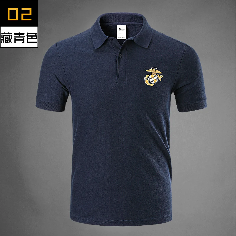 Мужская тактическая рубашка поло хлопковая дышащая с короткими рукавами в стиле