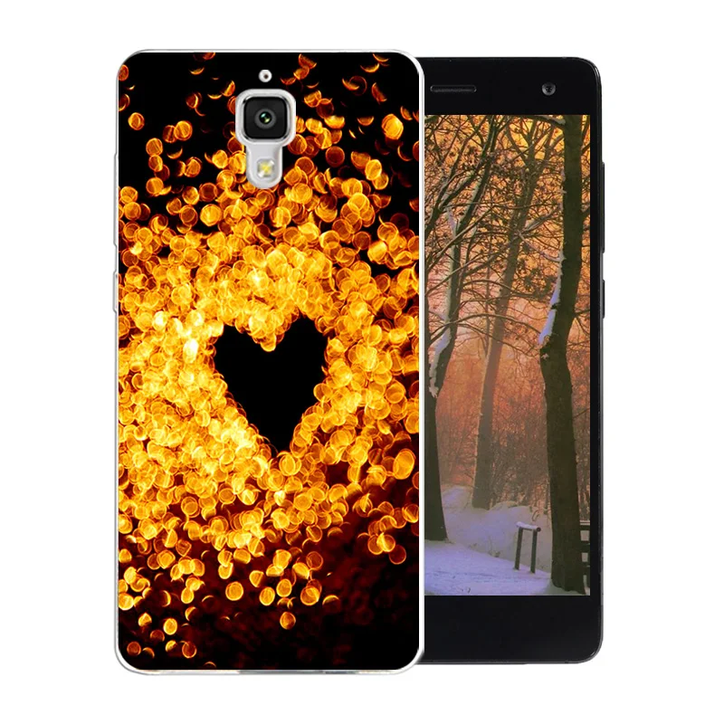 Soft Case for Xiaomi Mi4 Cases Silicon Cover Mi 4 Funda Grimace Pattern TPU Phone Bag M4 Back |