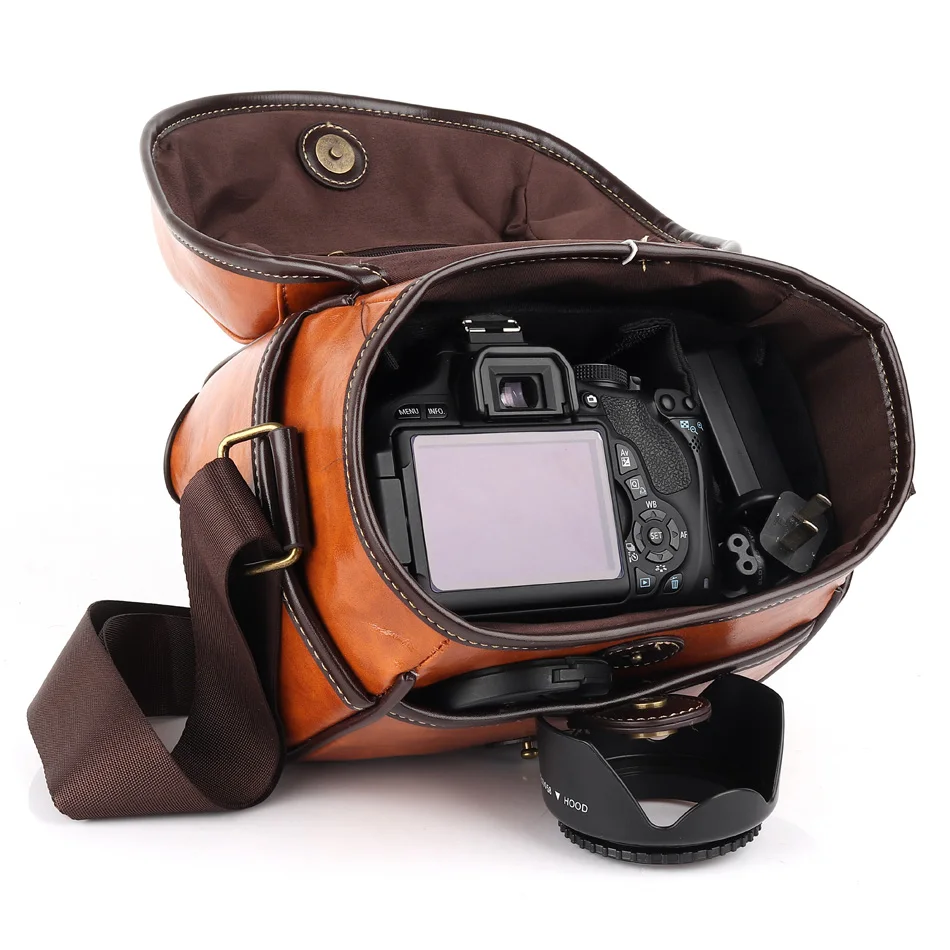 Ретро PU DSLR камера сумка чехол для Sony A7 Mark II A77 A99 A9 A7M3 A7M2 A7R A7RII A7II A7III A6000 HX400 H300 HX350 RX10