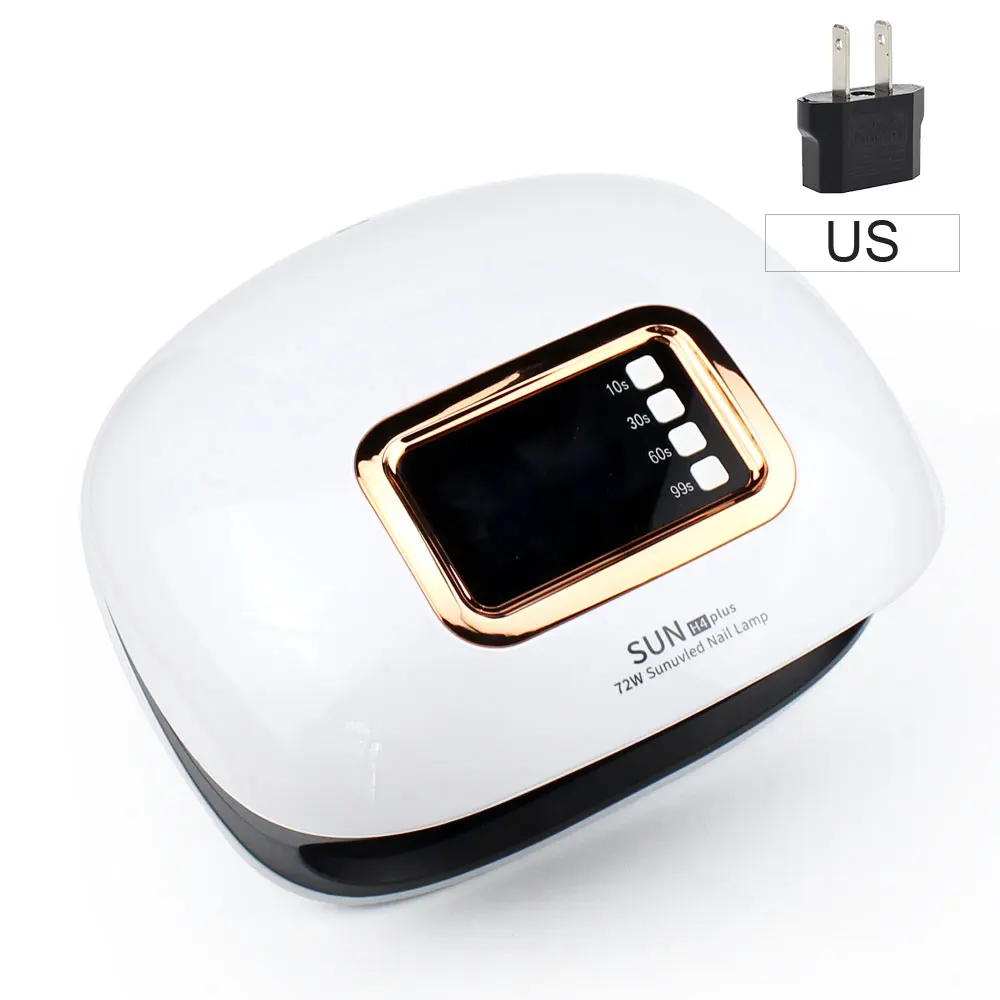 US PLUG SUN H4 plus ледяная лампа для маникюра ногтей Светодиодная УФ-лампа для ногтей 72 Вт отверждающая Гель-лак машина с таймером 36 светодиодный - Цвет: US PLUG