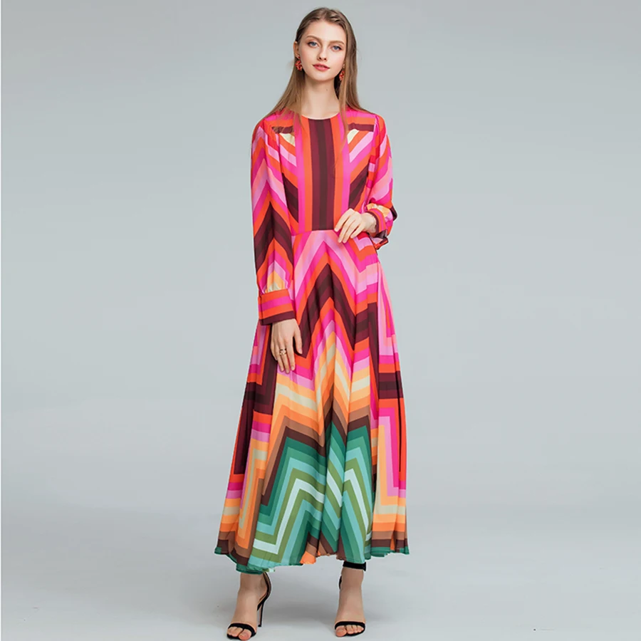 AELESEEN Boho платья 2021 Модное Новое подиумное Элегантное Длинное Летнее платье с