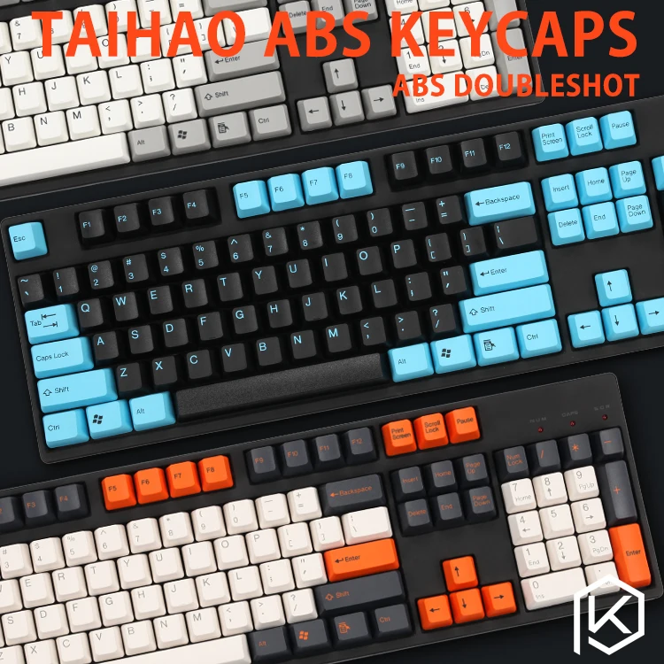 Taihao abs двухкамерные колпачки для игр сделай сам механическая клавиатура цвета