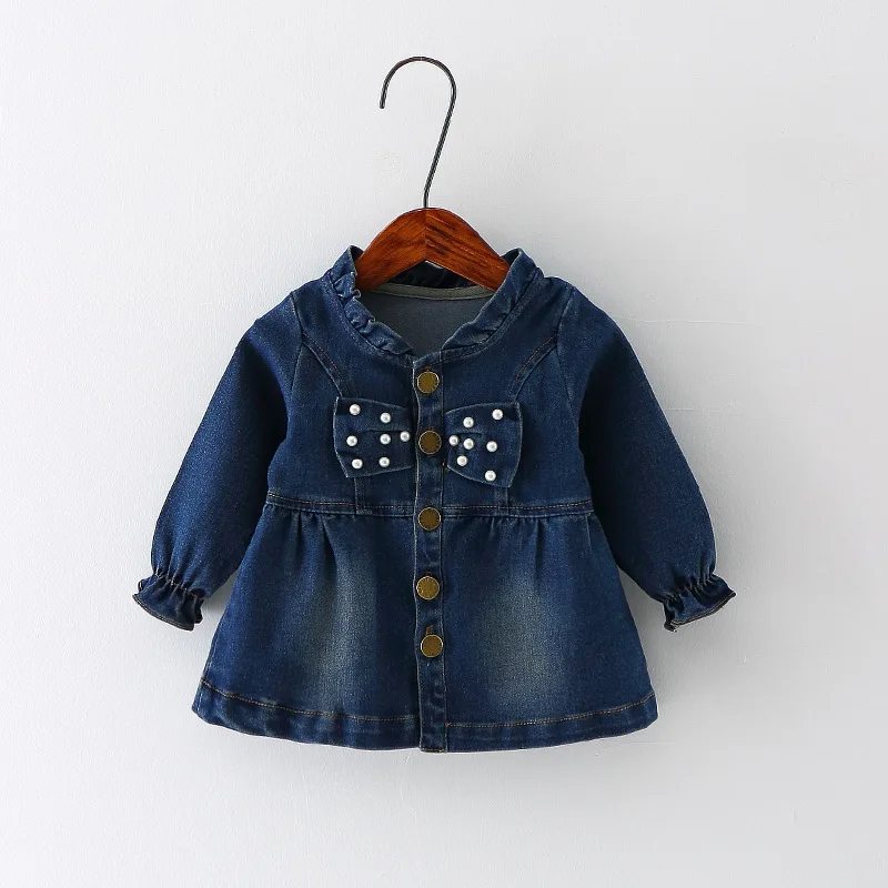 Осень Новорожденных Девочек Одежда Детей Кролик Джинсы Пальто Куртки Принцесса