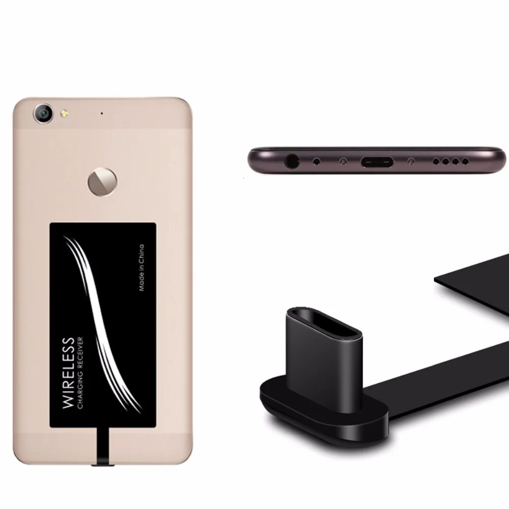 Type c универсальный ци беспроводное зарядное устройство зарядки приемник для huawei