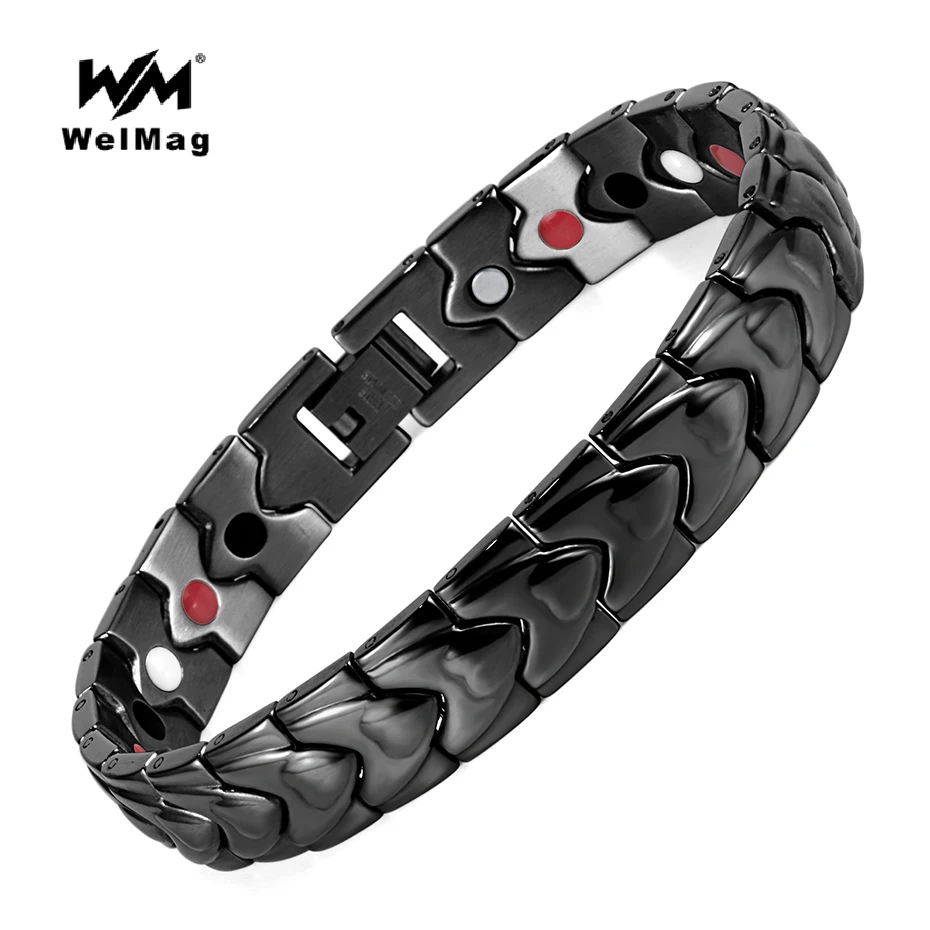

WelMag Trendy Stainless Steel Health Male Magnetic Bracelets For Men Bangles Jewelry Bracelet Homme friendship Gifts Bracelets