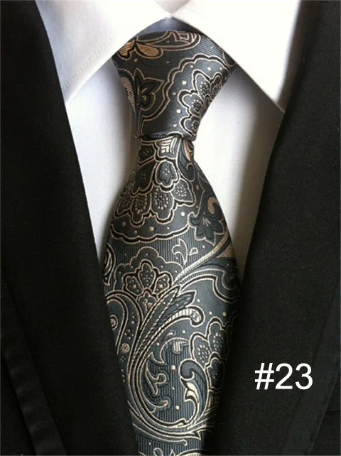 Роскошный цветочный галстук 8 см Официальный жаккардовые плетеные Галстуки