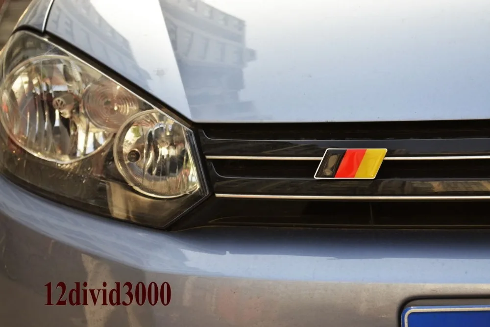 Немецкий флаг решетка эмблема значок Подходит MK6 MK7 GOLF 7 6 GTI CC Jetta SCIROCCO R POLO Tiguan|golf