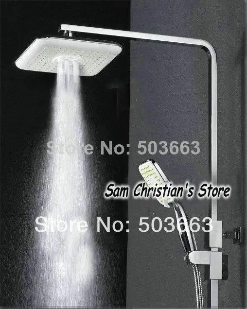 to tap Wholesale And Retail NEW Chrome Brass Water Pressure Boosting Bathroom Rainfall 8&quotShower MF-1100 Mixer Tub Faucet Shower | Дом и