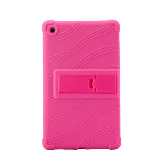 Ультратонкий силиконовый чехол для huawei Mediapad M5 8,4 SHT-AL09 SHT-W09 планшет противоударный защитный чехол для huawei M5 8,4 чехол+ ручка - Цвет: Розово-красный