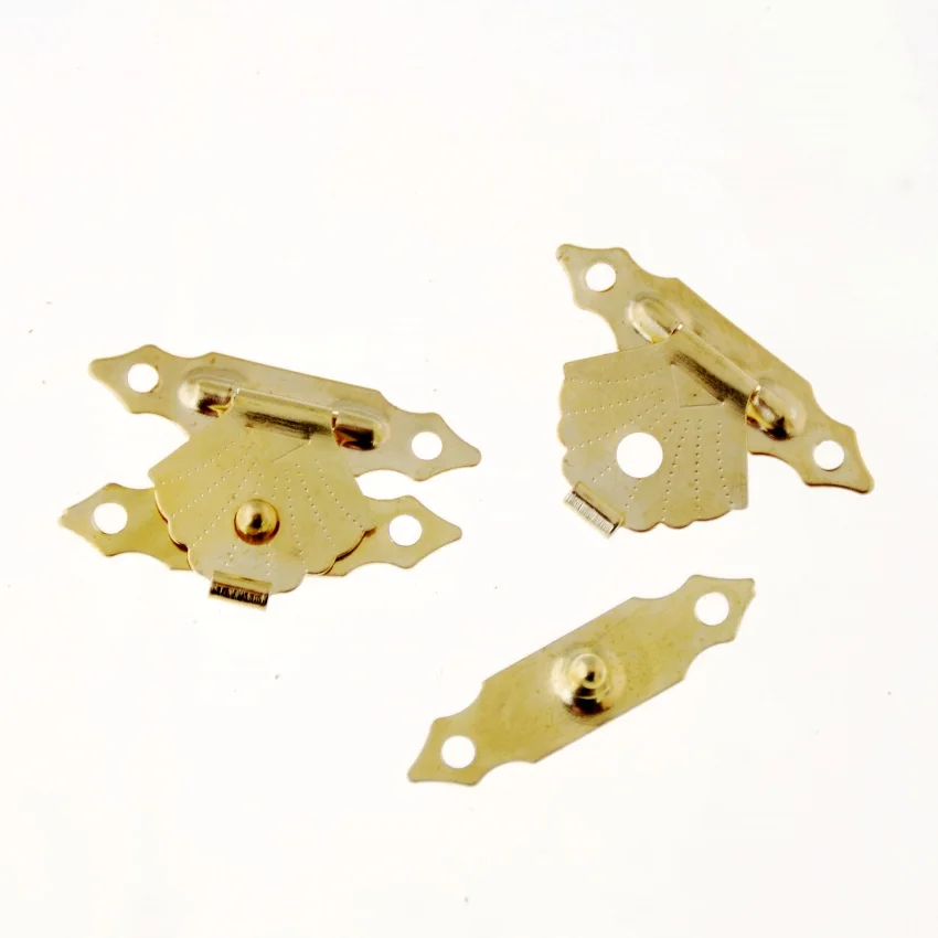 Бесплатная доставка, 50 комплектов, золотистые металлические крючки, защелки, фотобокс, фотоблокировка, 29x18 мм, J3085