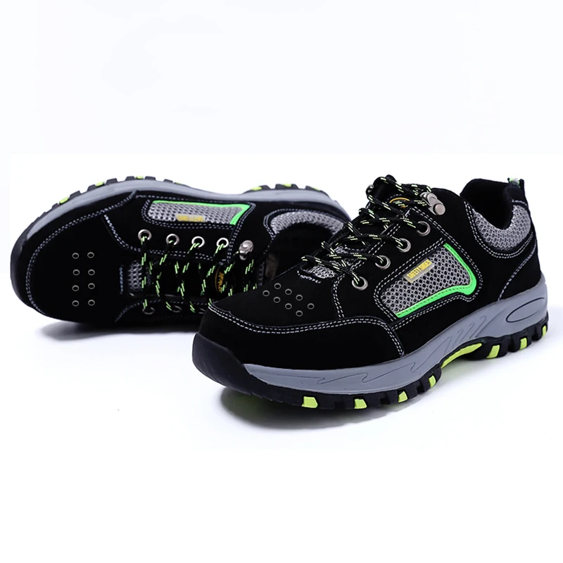 Cow Suede Safety Shoes For Men Casual Steel Toe Work Breathable Boots Puncture-proof 35-45 | Обувь