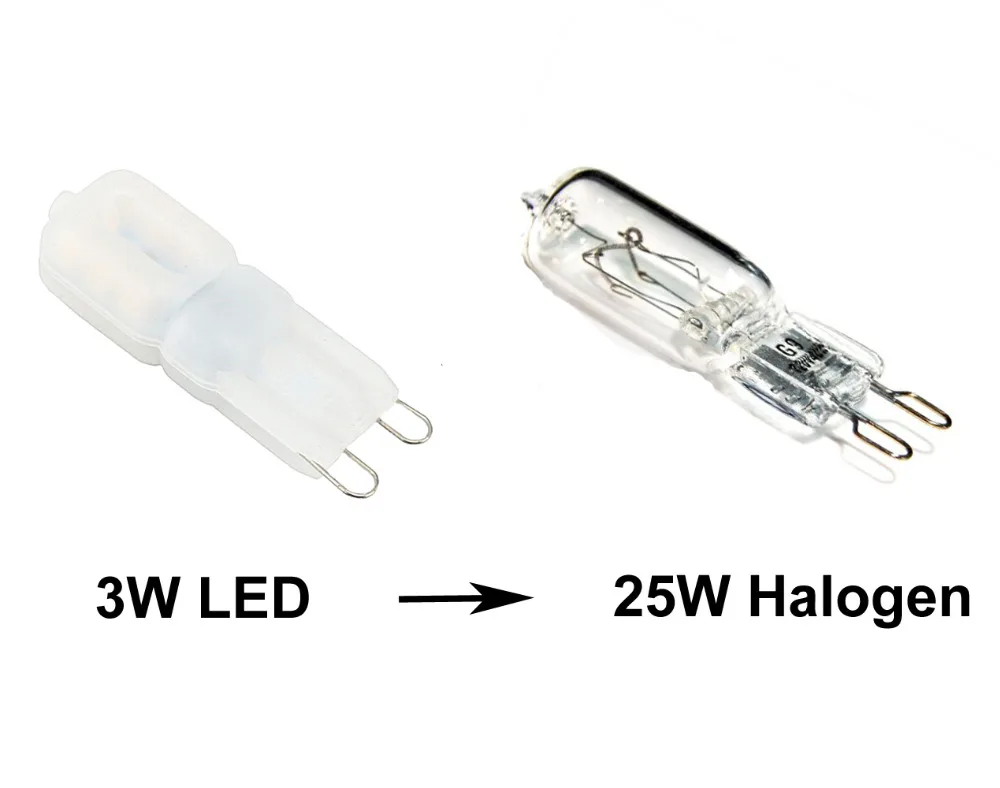3 Вт G9 светодиодный лампа светильник 110V 220V 2835SMD 250lm передвижной лампой с