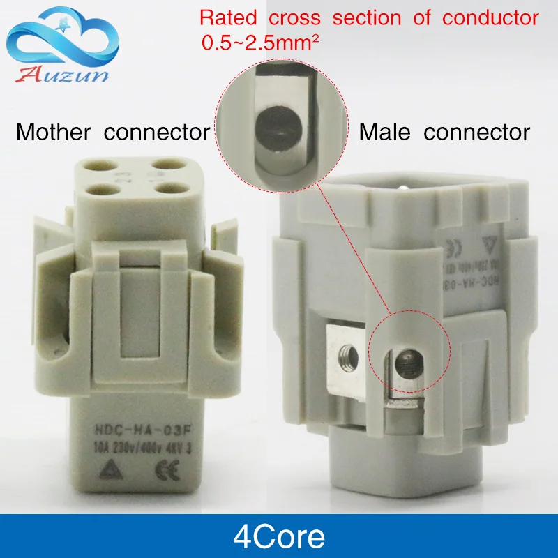 Сверхмощный разъем 4 (3 + 1) core5 (4 core10A 250В локоть в горячий канал потока авиационный