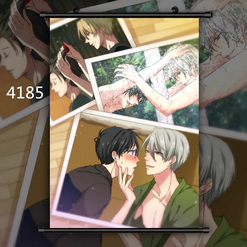 4185 Yuri On Ice Coupling Аниме Манга плакат свиток C - Цвет: 4185