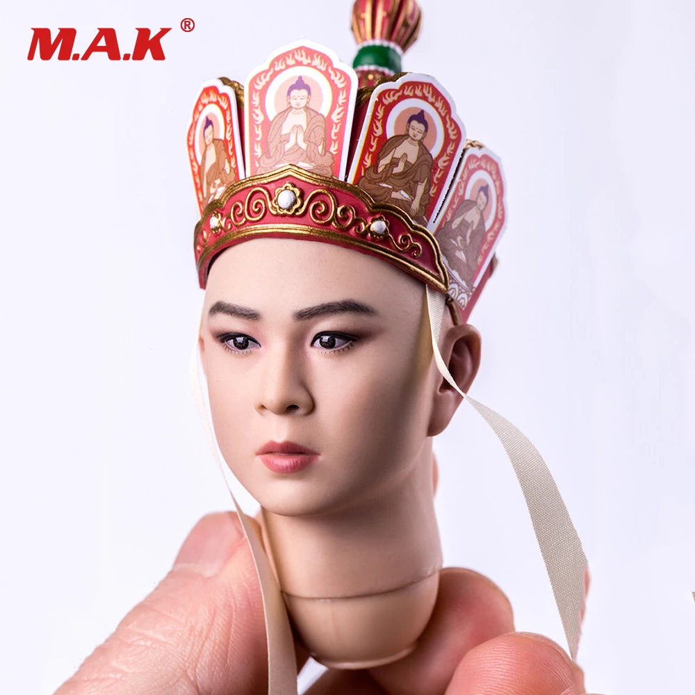 

1/6 Scale Male Head Sculpt Model Toys Journey to the West Tang Monk Man Head Carving Toy for 12 inches Action Figure