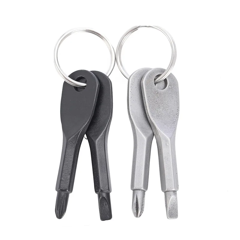 

Новый портативный мини 1 Набор/2 шт шлицевая и крестовая отвертка с брелком для дома на открытом воздухе ремонт велосипеда механическое обсл...