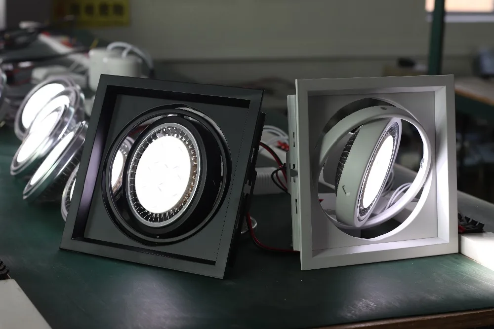 Лидер продаж затемнения DC12V или AC85-265V 220V G53 светодиодный AR111 вниз светильник 12 Вт CREE Чип светодиодный AR111 светильник Алюминий сплав светодиодный лампы