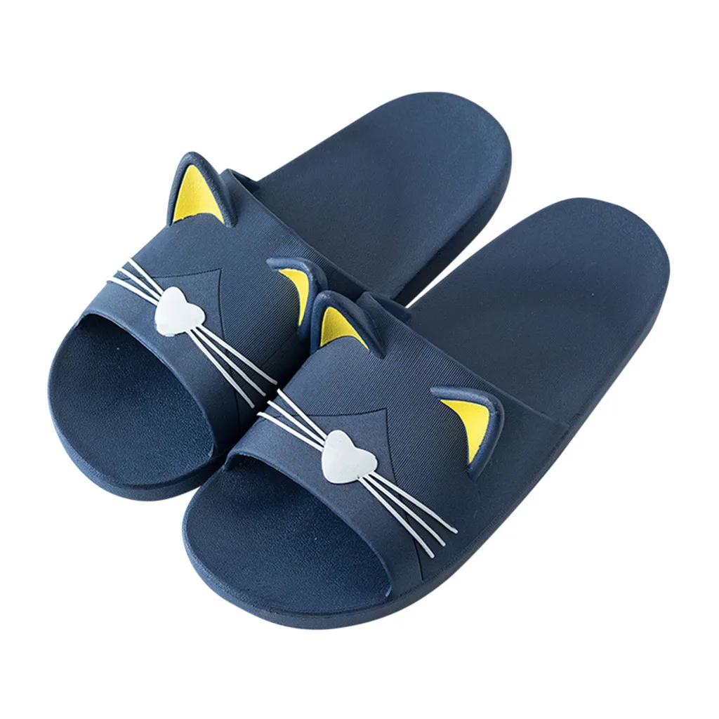 SAGACE/мужские домашние тапочки для помещений Тапочки с рисунком кота Пляжные