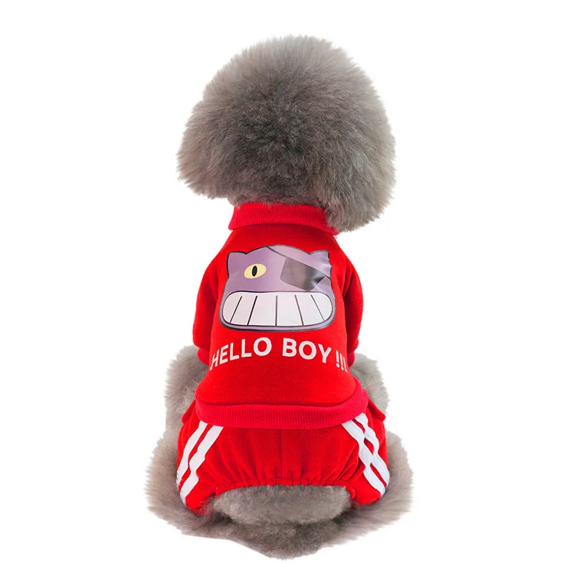 Дропшиппинг HELLO BOY! спортивные костюмы для питомцев, зимний теплый хлопковый комбинезон для собак, четыре ноги, зимняя одежда для собак 80919
