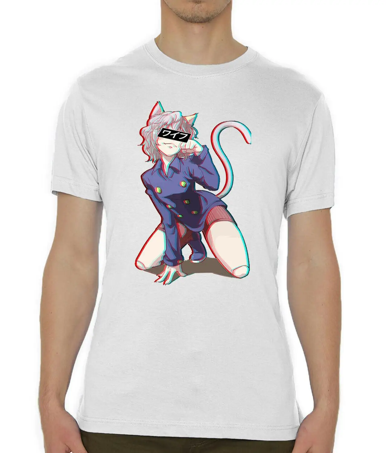 Мужская футболка с принтом Hunter X Vaporwave Neferpitou Glitch лидер продаж 2019 новая модная