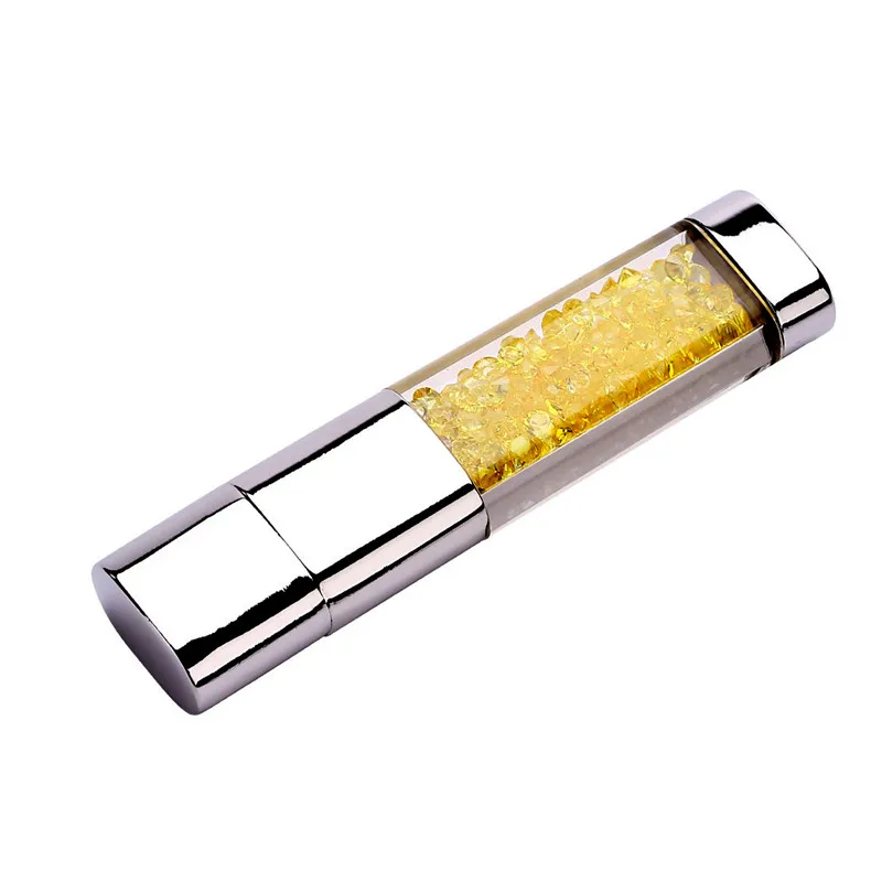 yellow Новинка, JASTER, губная помада, usb флеш-накопитель, 64 ГБ, флешка, память memoria cel, usb флешка, 32 ГБ, 16 ГБ, 8 ГБ, 4 Гб, стразы, подарок - Цвет: yellow