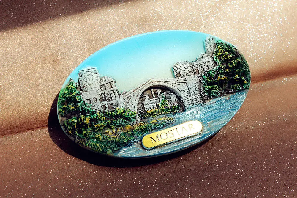Bosnia and Herzegovina Mostar Tourist Travel Souvenir 3D Resin Fridge Magnet | Дом и сад