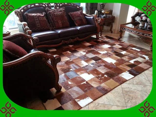 

2018 free shipping 100% natural genuine cow leather rubber floor mat