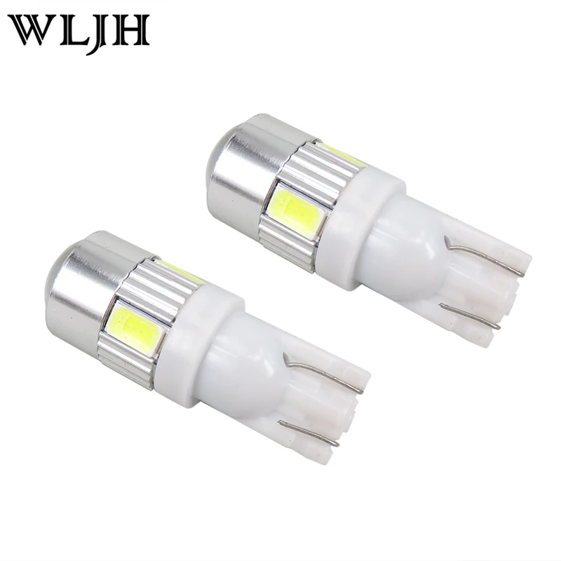 Led T10 W5W Автомобильная светодиодная лампа белого синего красного цвета Янтарный