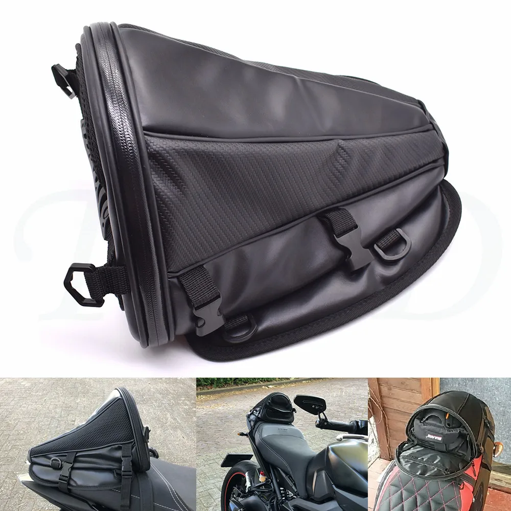 

New carbon fiber color motorcycle tail bag seat backpack handbag for Ducati DIAVEL 1198 1098 999 749 MULTISTRADA MONSTER S4RS