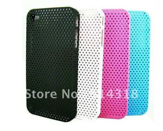 Mesh Hole Thin Net Case For iPhone 4 Free shipping 50 pcs |