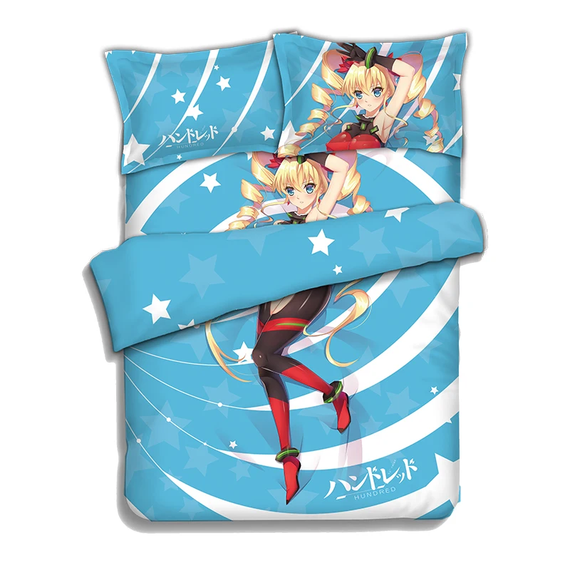 

Hundred Anime Bedding Sheet Bedding Sets Bedcover Pillow Case 4PCS