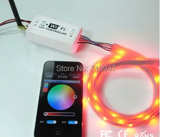 

10X wholesale RGB LED strip Wifi sontroller for iPhone iPad and Android System express free shipping