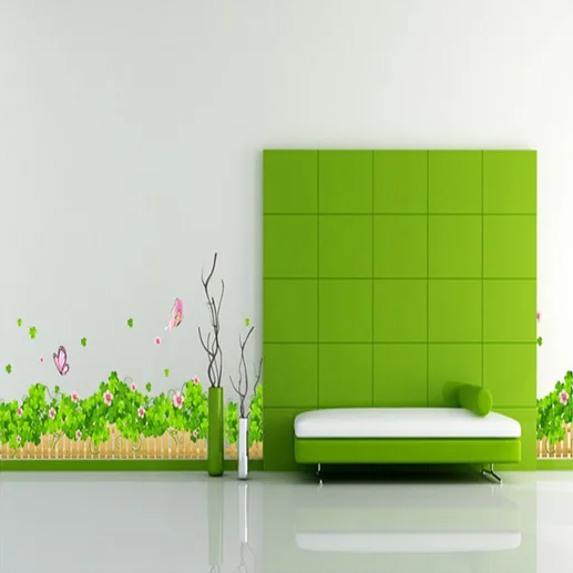 

Removable skirting stickers stickers affixed romantic bedroom waist [] clover