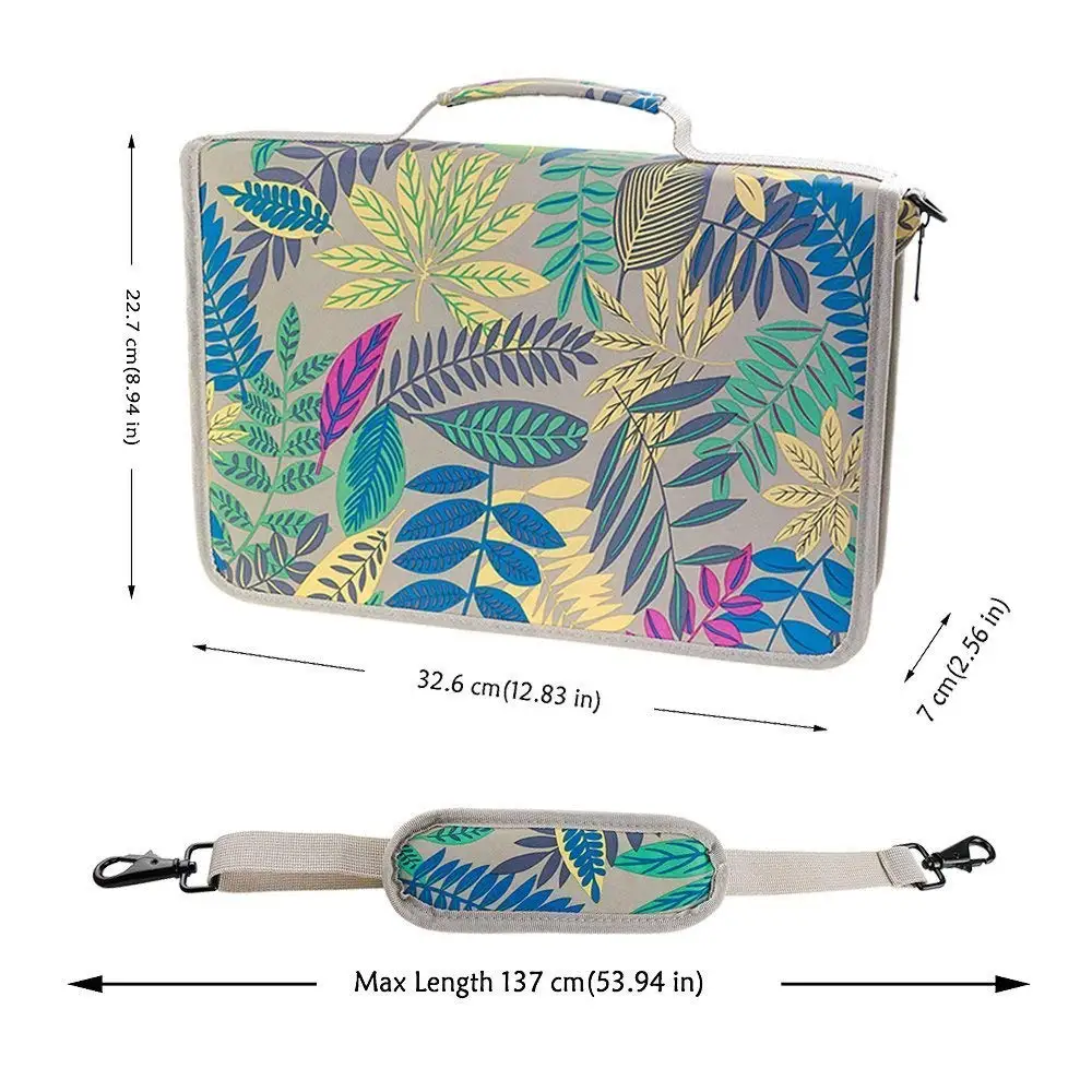Leaves grayish blue 160 слот Оксфорд ткань школьные карандаши чехол большой карандаш сумка для цветной гель-карандаш ручка чехол художественные принадлежности - Цвет: Leaves grayish blue