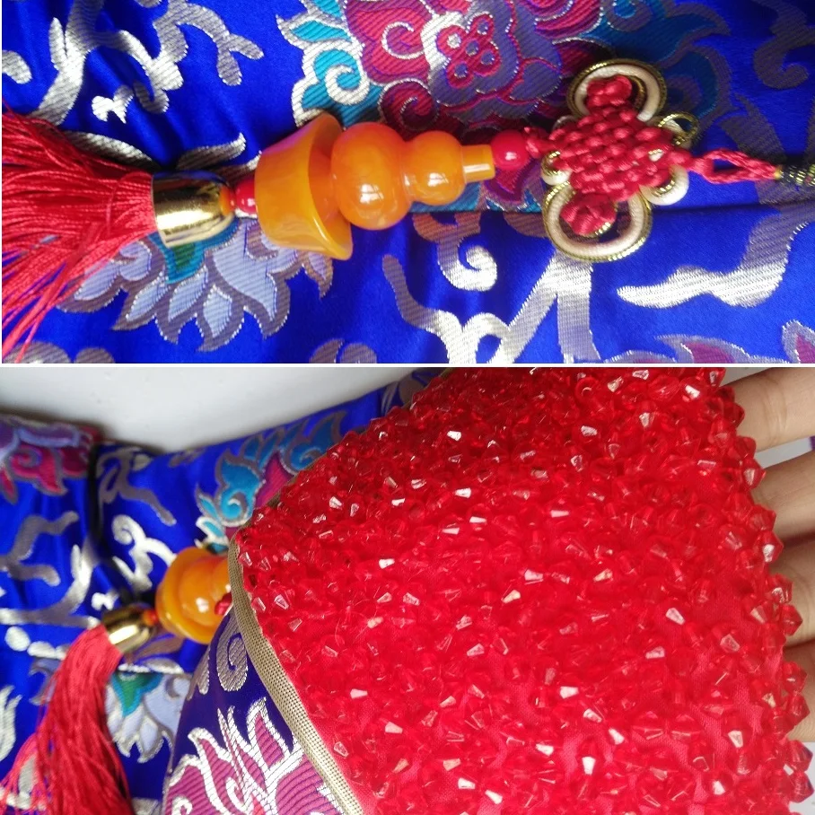 Женское вечернее платье Qipao королевское синее длинное без бретелек с открытой