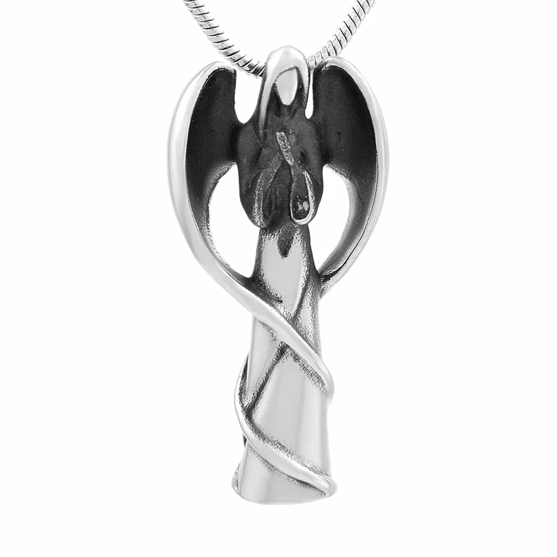 Buy IJD9739 Wholesale Cremation Jewelry Pendant Women New Design Stainless Steel Small Angel Keepsake Urn CREMATION NECKLACE for Ash on