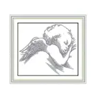 Набор для вышивки крестом Joy Sunday 11CT 14CT, черно-белый узор с изображением спящего ангела, ручная вышивка для вашего маленького ангела